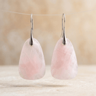 Rose Quartz Sterling Silver Teardrop Earrings