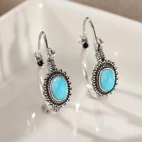 Bohemian ketting met turquoise kralen en druppelhanger