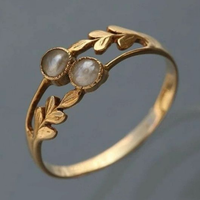 Gouden ring met maan- en stermotief en zirkonia