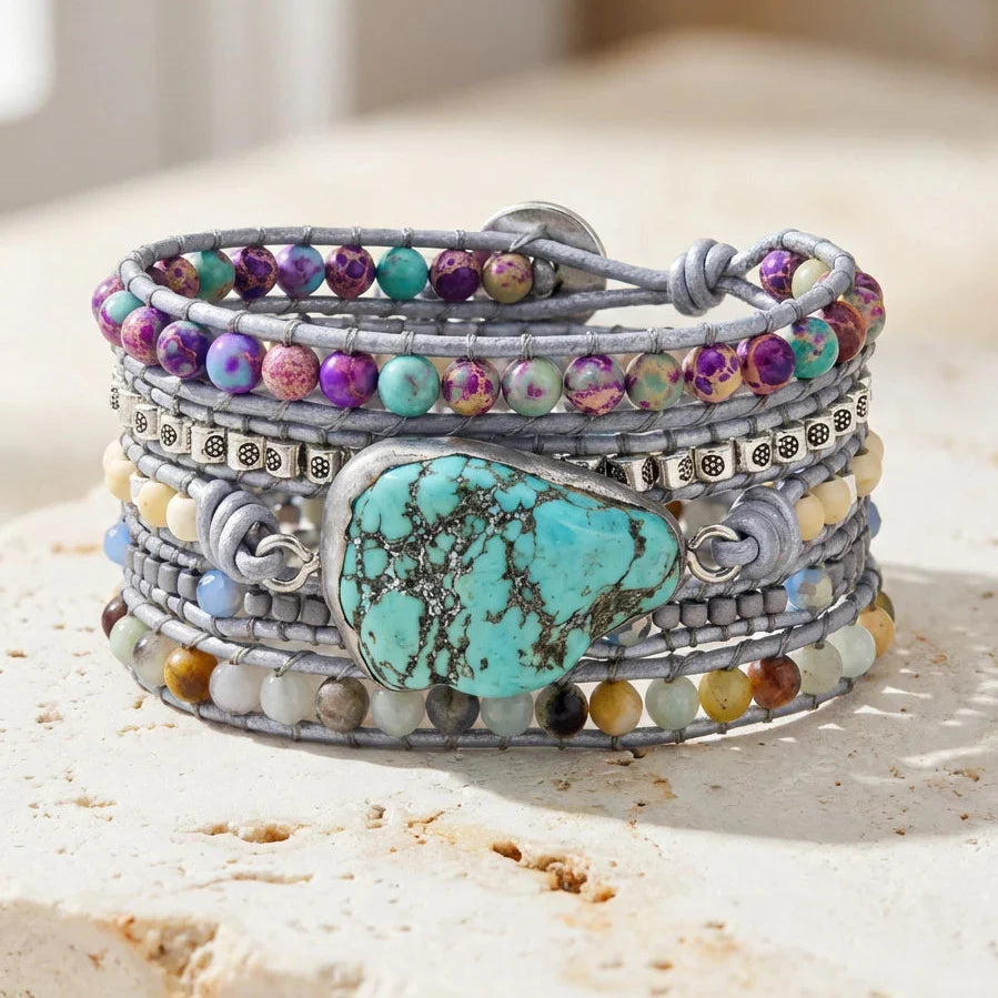 Vegan Healing Turquoise Bracelet