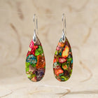Decisive Jasper Earrings Silver-colored