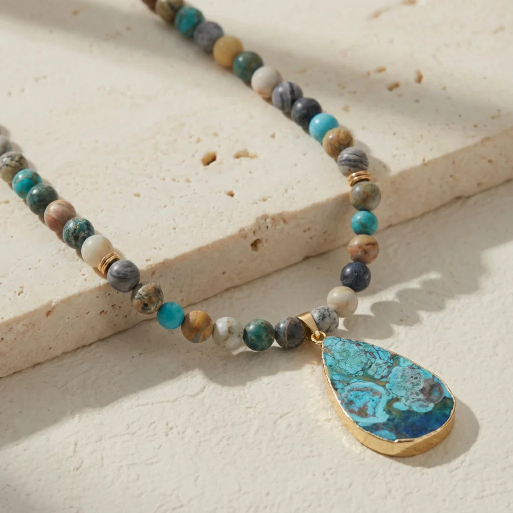Flowing Ocean Jasper Necklace
