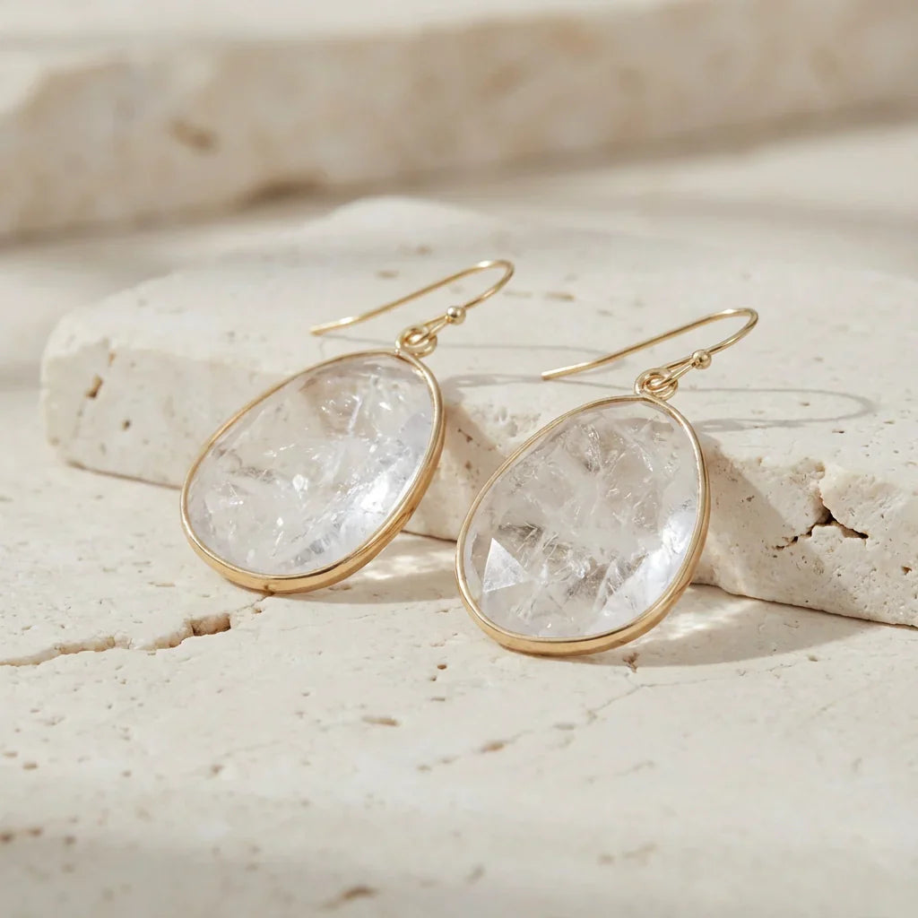 Purifying Clear Quartz Earrings