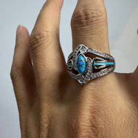 Zilveren bohemian oorbellen met turquoise druppels