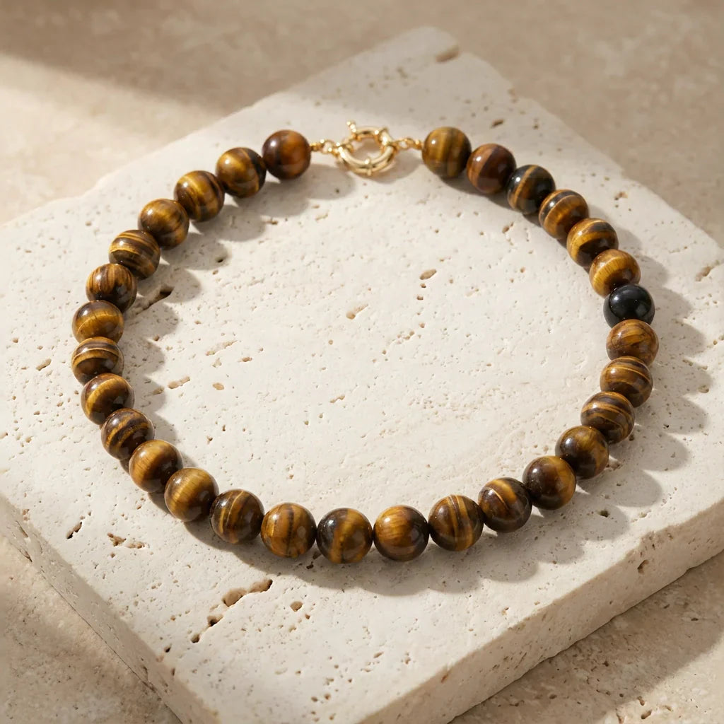 Bold Tiger's Eye Necklace & Earrings (set or separate)