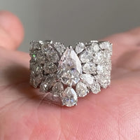 Zilveren verlovingsringenset met emerald-geslepen zirkonia