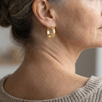 Gouden oorbellen met kristallen accenten