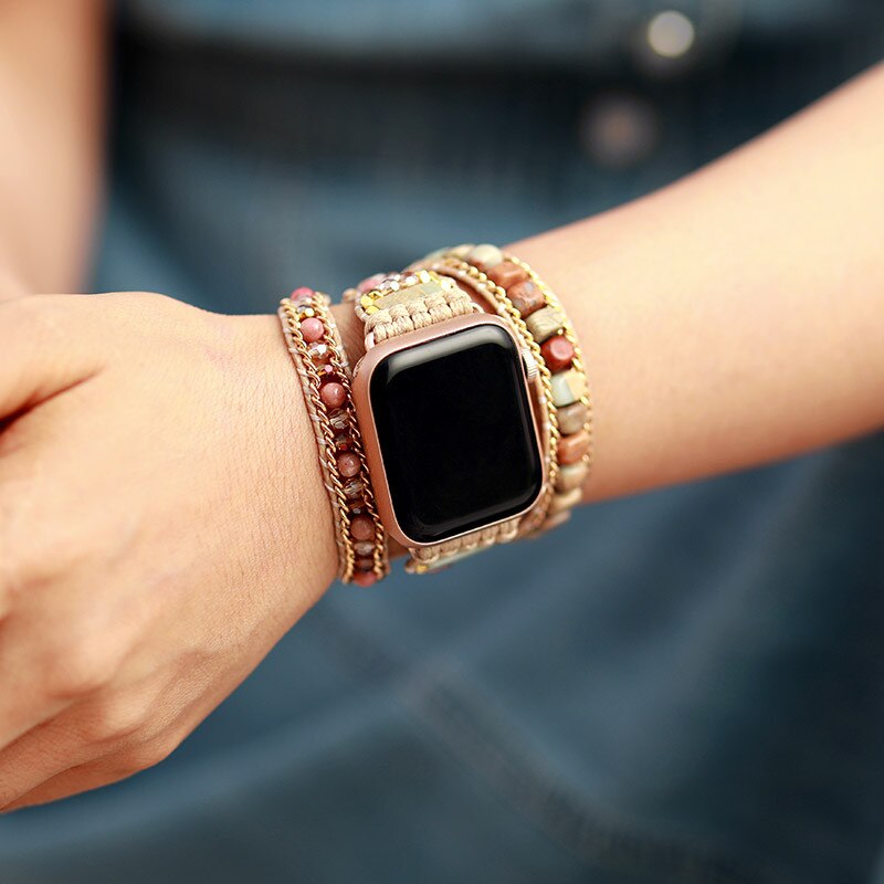 Healing Rhodochrosite Fitbit Watch Straps