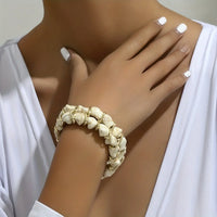 Bohemian ring met turquoise kralen