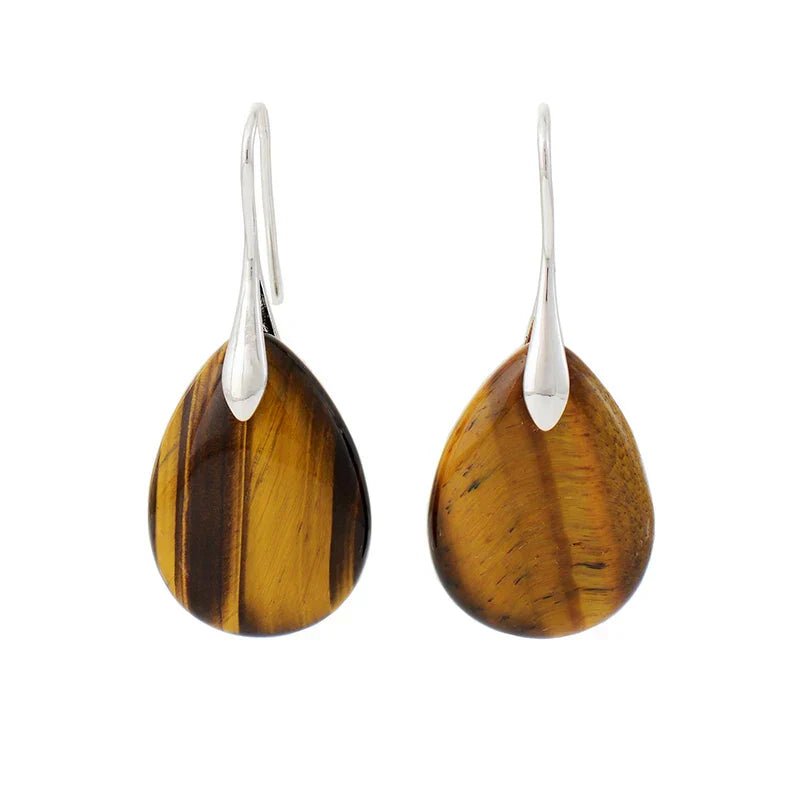 Tiger's Eye Drop Earrings