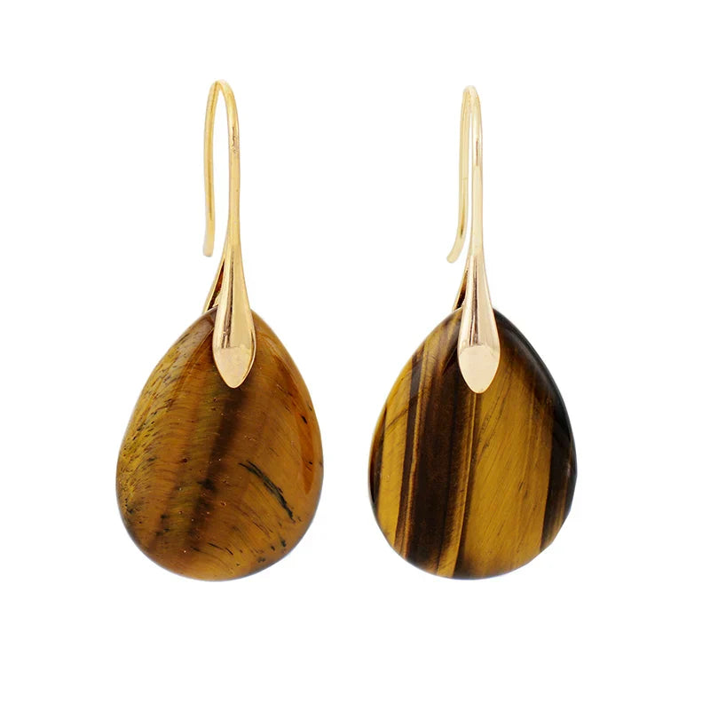Tiger's Eye Drop Earrings