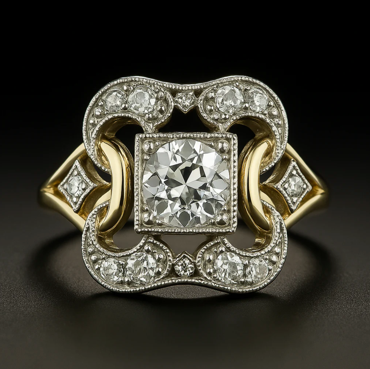 Zilveren ring met gouden vogel en opaalsteen