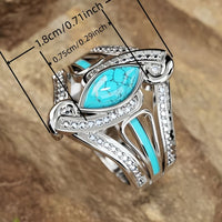 Zilveren bohemian oorbellen met turquoise druppels