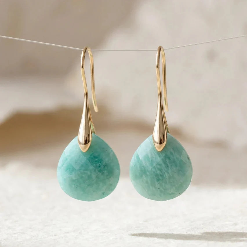 Balancing Amazonite Drop Earrings