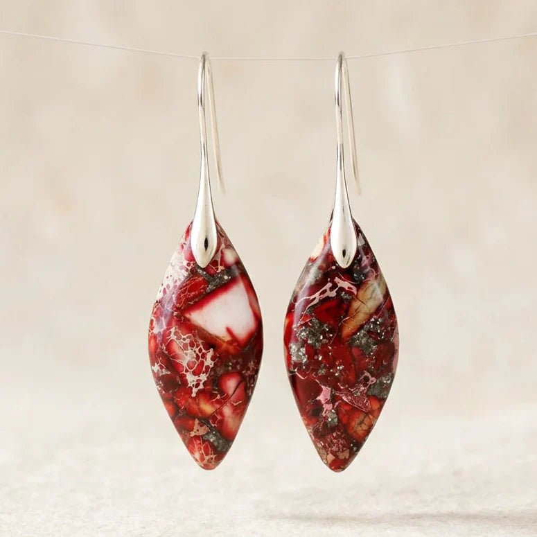 Fire Imperial Jasper Earrings