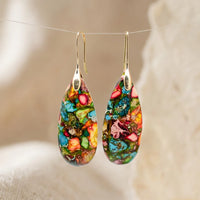 Decisive Jasper Earrings Gold-colored