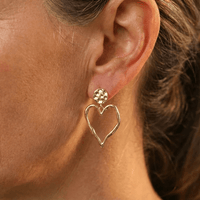 Gouden oorbellen met open hart