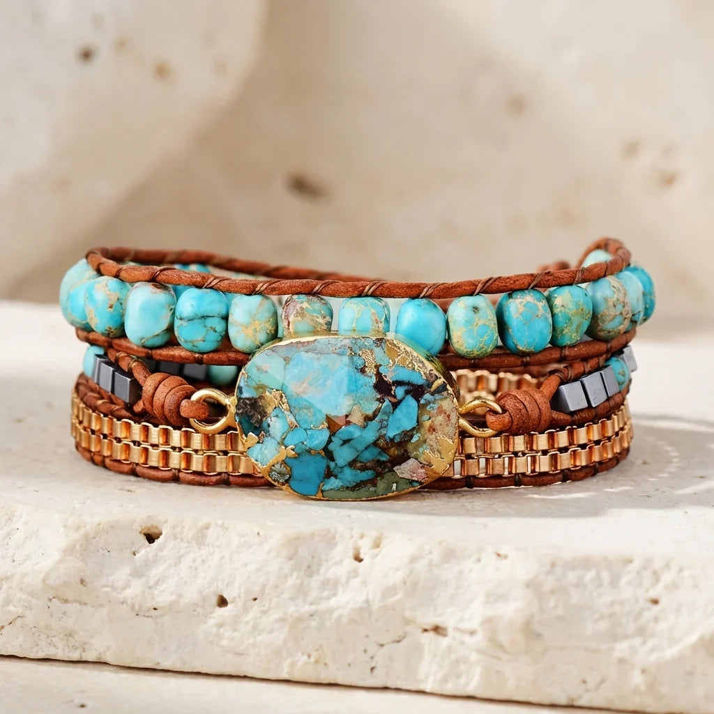 Expressive Turquoise Bracelet