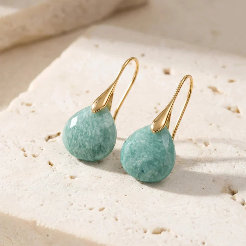 Balancing Amazonite Drop Earrings