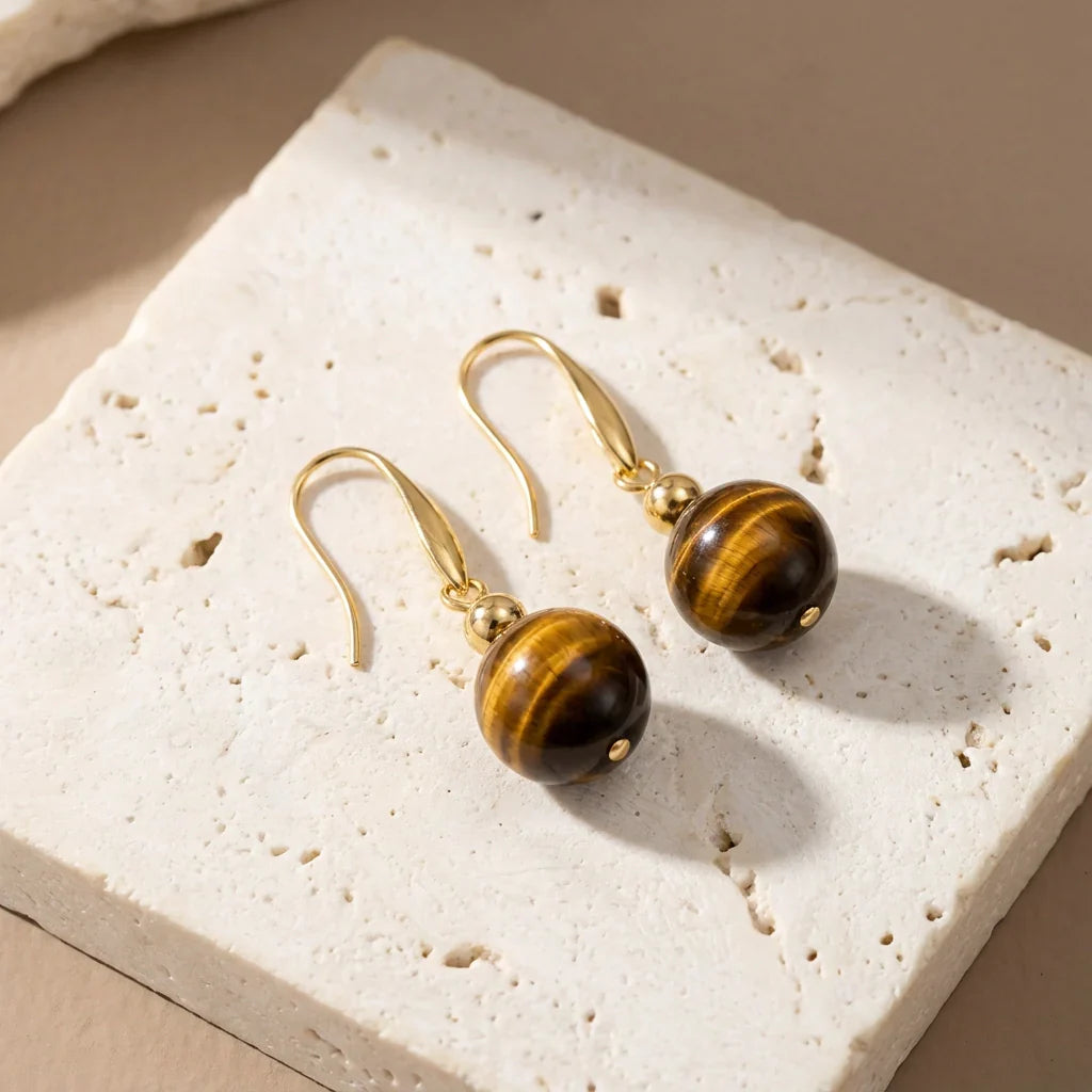 Bold Tiger's Eye Necklace & Earrings (set or separate)