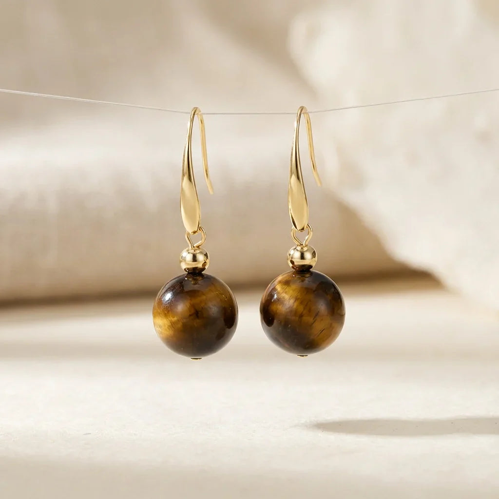 Bold Tiger's Eye Necklace & Earrings (set or separate)