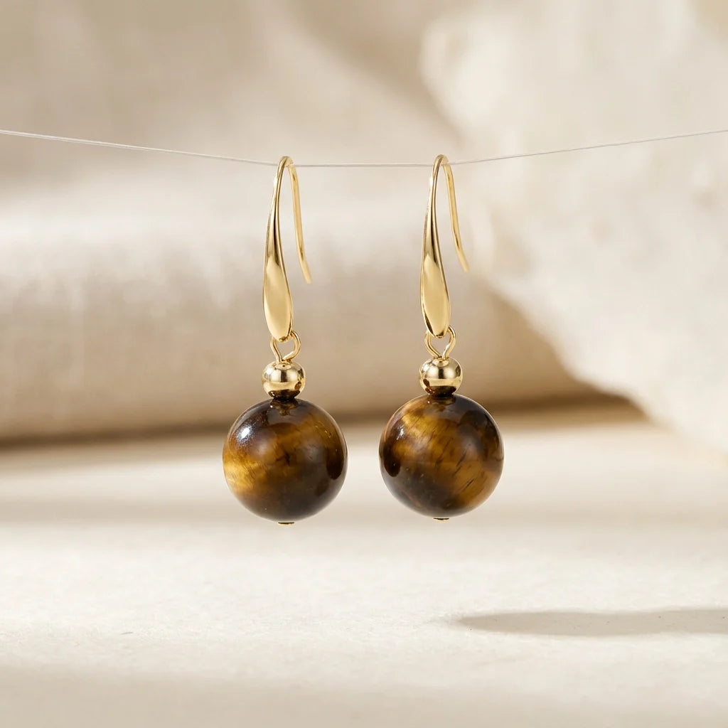Bold Tiger's Eye Necklace & Earrings (set or separate)