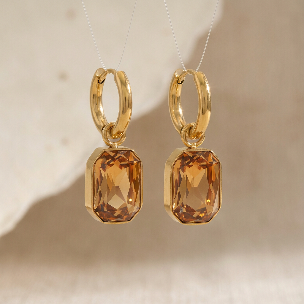 Bold Champagne Earrings