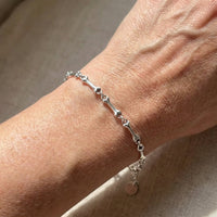 Zilveren armband en oorbellen sieradenset