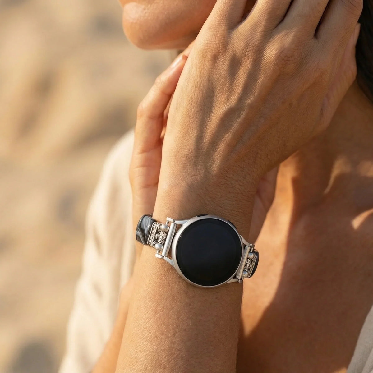 Onyx & Agate Samsung Watch Band