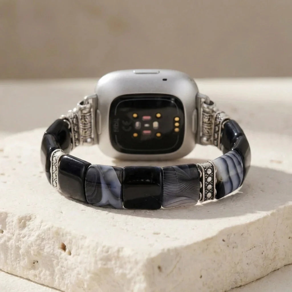 Onyx & Agate Fitbit Watch Band