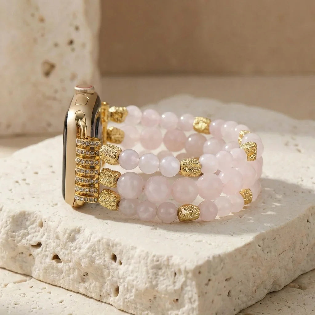 Healing Rose Quartz Apple Watch Band