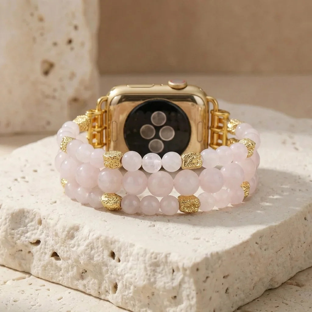 Healing Rose Quartz Apple Watch Band