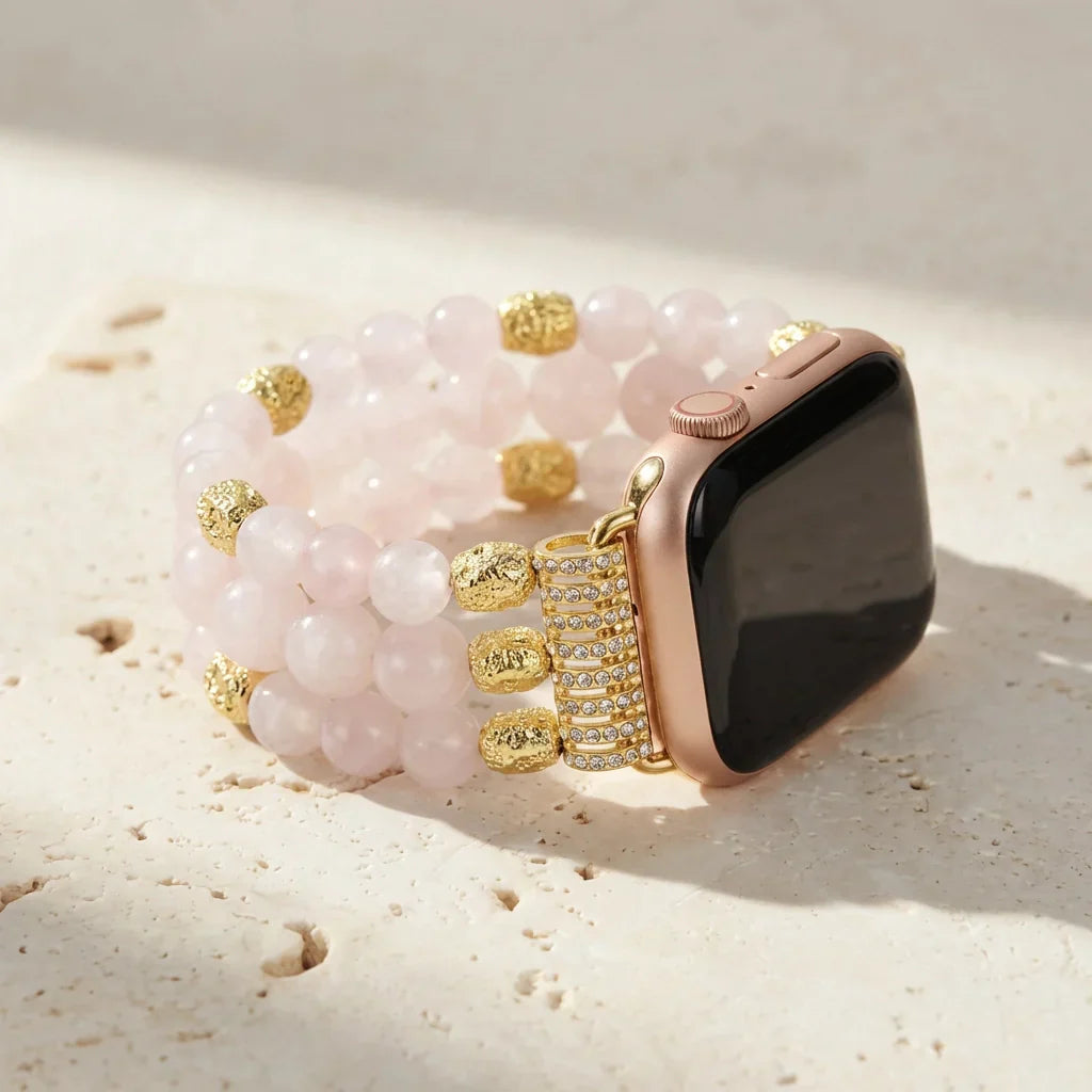 Healing Rose Quartz Apple Watch Band