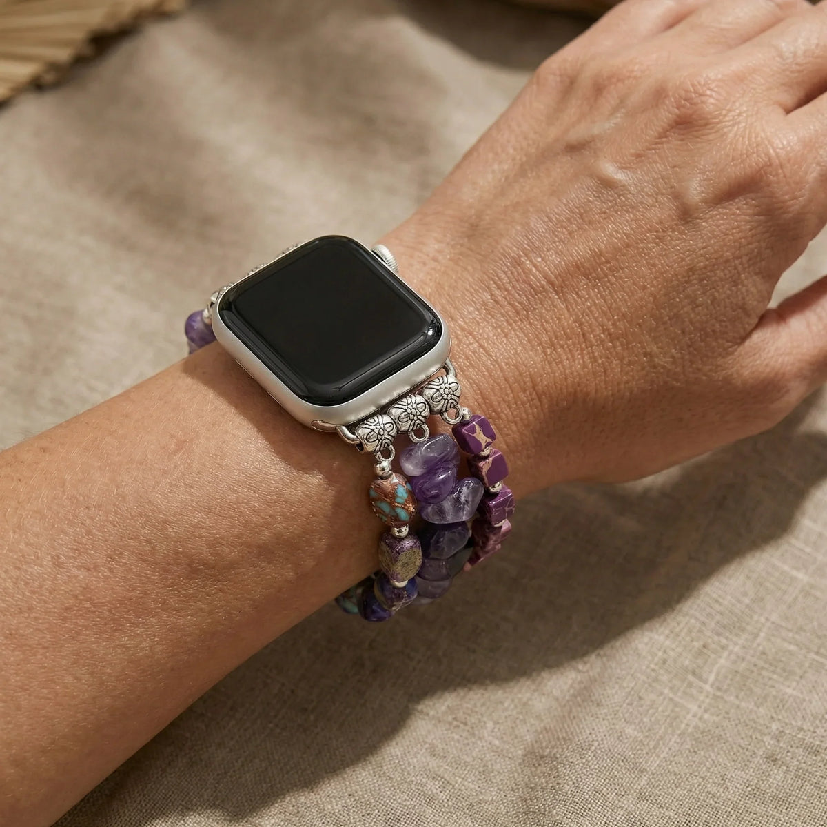 Amethyst & Jasper Apple Watch Band