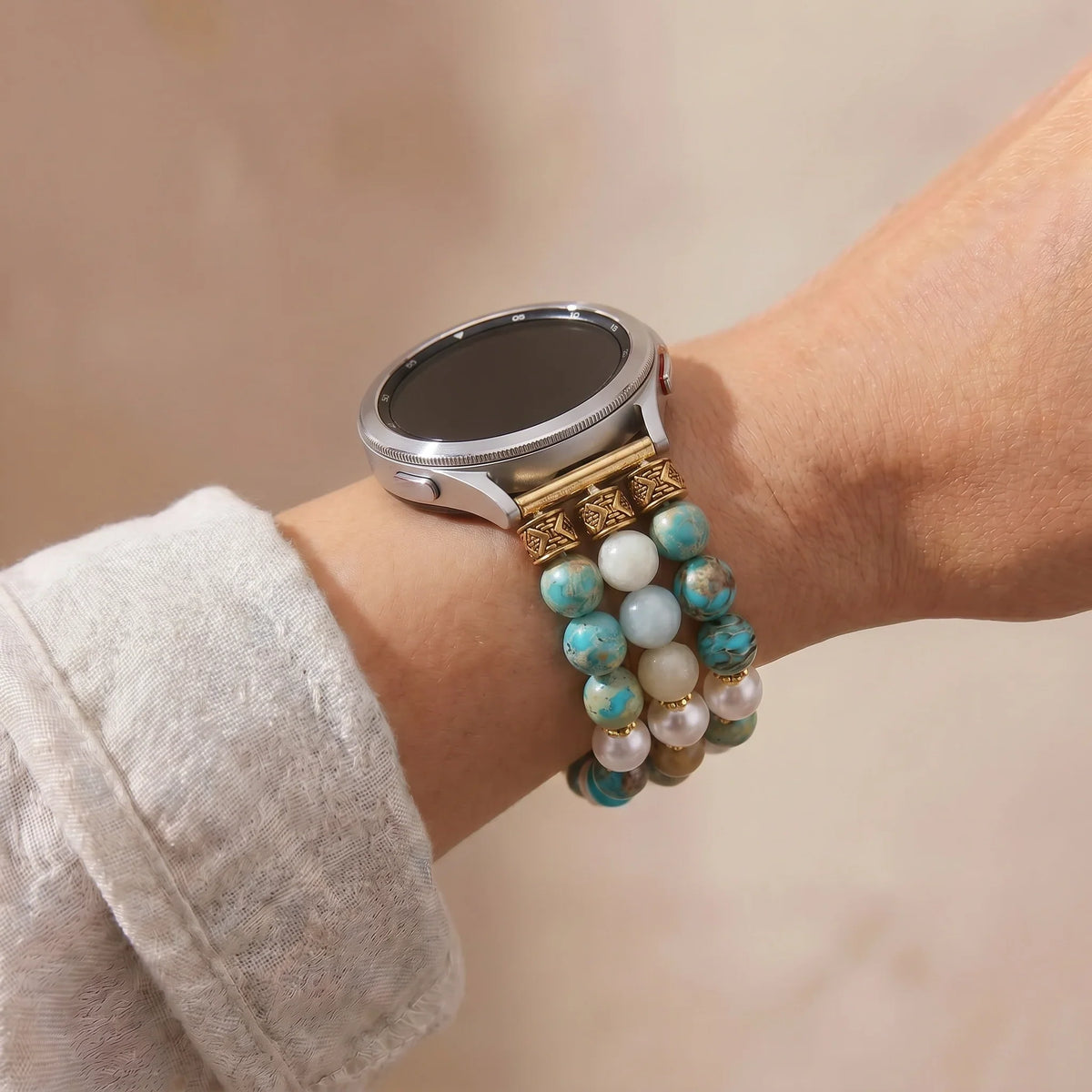 Ocean Breeze Jasper Samsung Watch Band