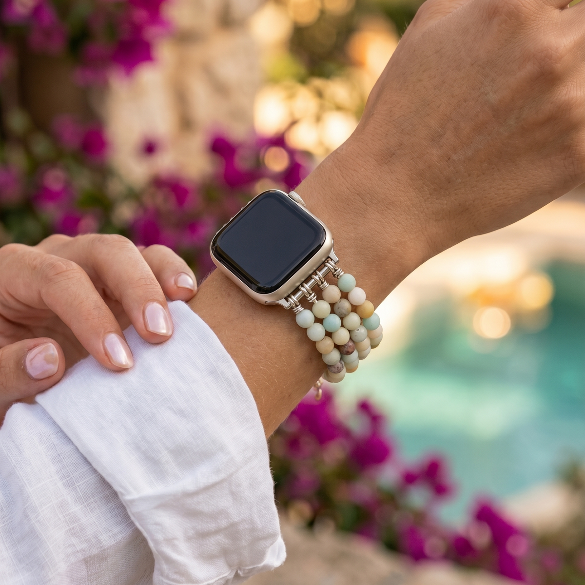 Balancing Amazonite Apple Watch Band