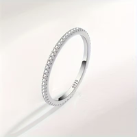 Gouden minimalistische pavé eternity ring