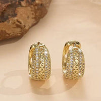Gouden vintage oorbellen met zirkonia