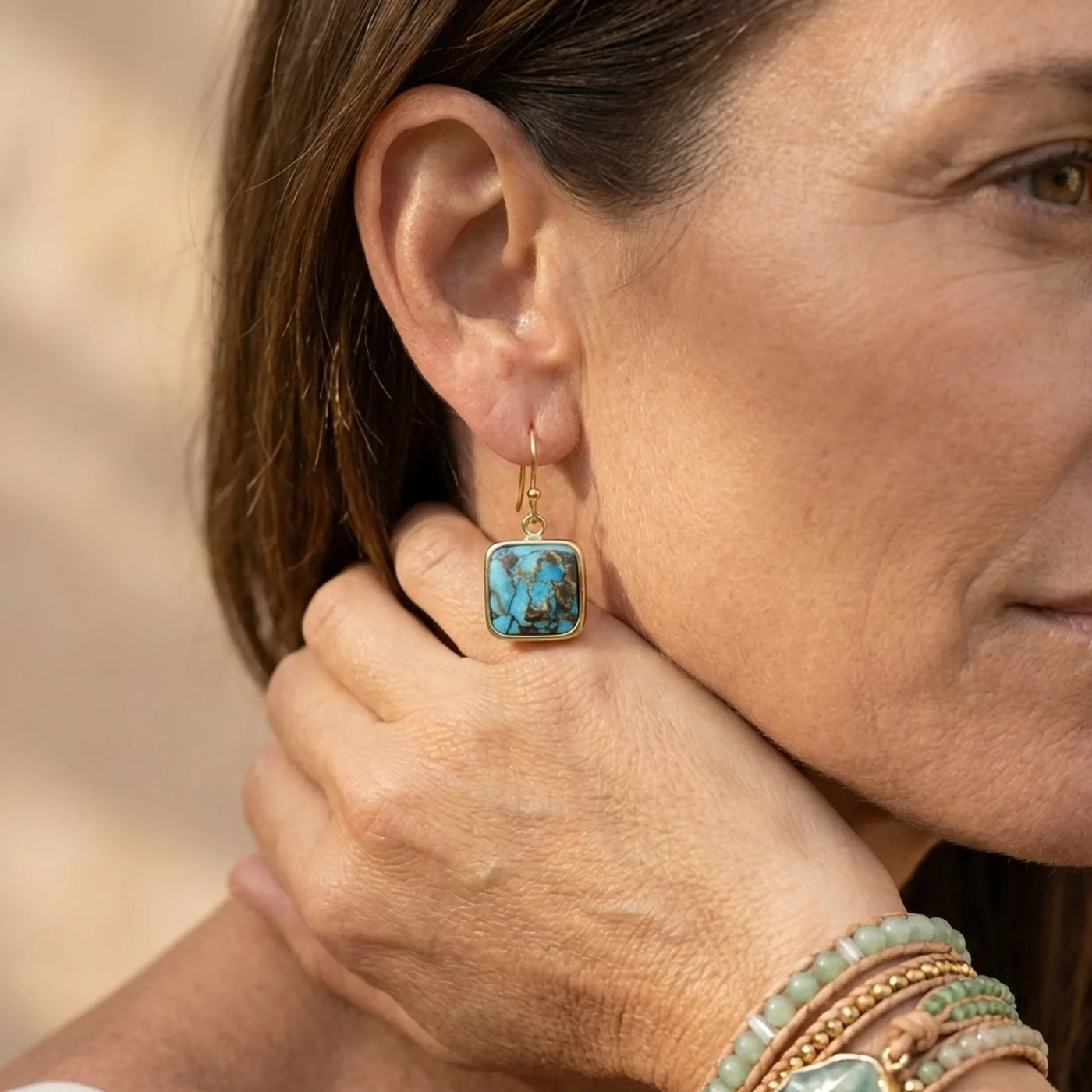 Expressive Turquoise Earrings