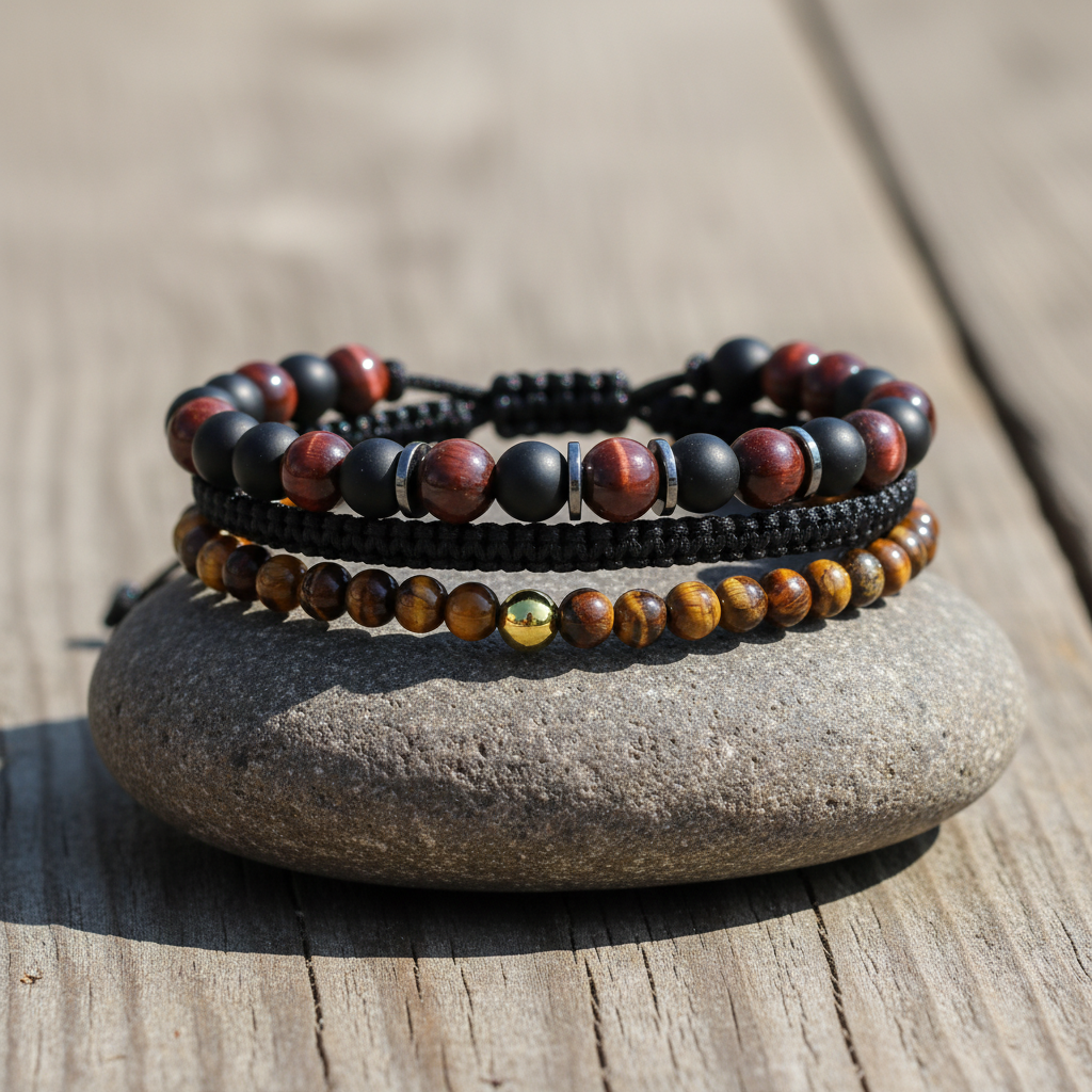 Tiger’s Eye Fortune Bracelet Stack
