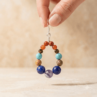 Chakra Natural Stone Bead Drop Earrings