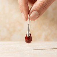 Red Jasper Teardrop Silver Hook Earrings