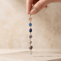 Chakra Gemstone Gold Drop Earrings