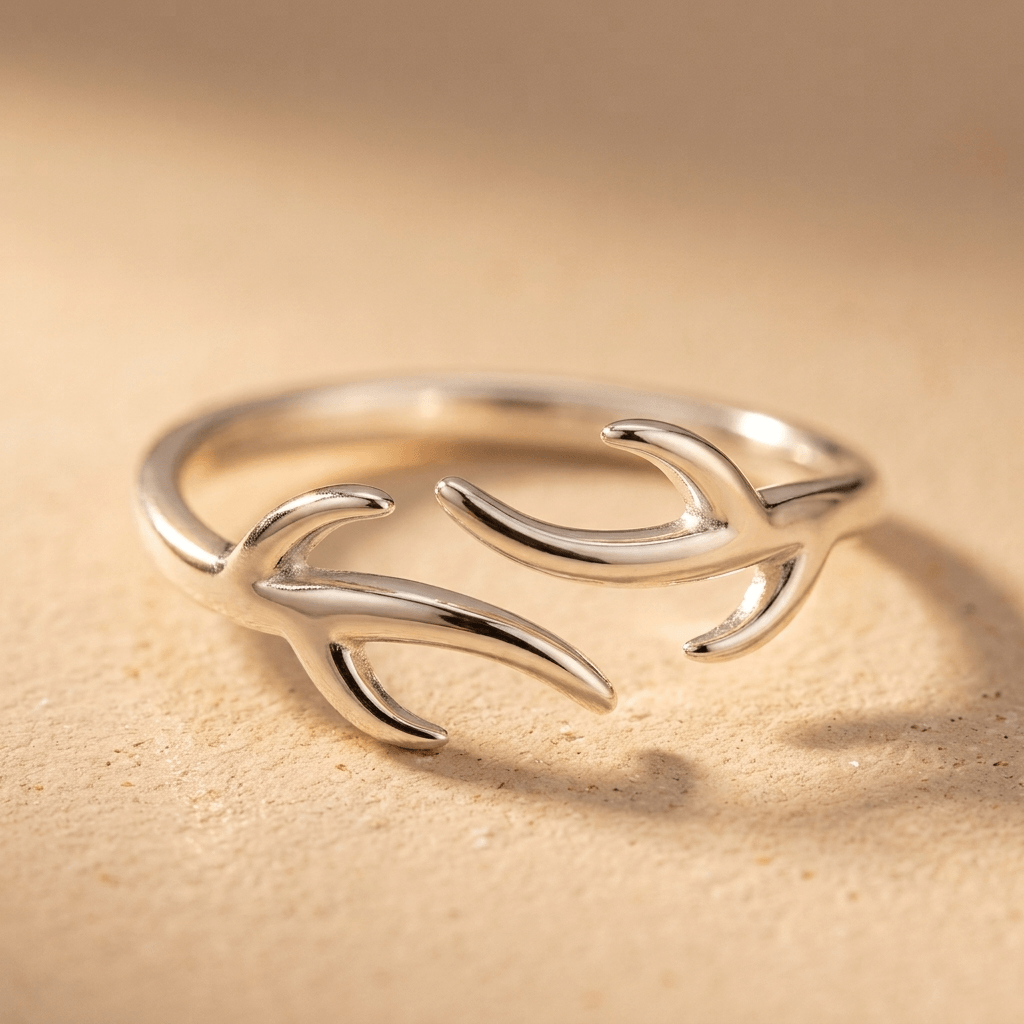 Sterling Silver Leaf Statement Ring