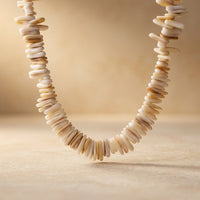 Boho Natural Wooden Disc Bead Necklace