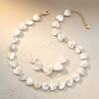 Natural Seashell Gold Bead Necklace