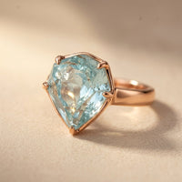 Vintage Raw Stone Adjustable Boho Ring