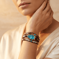 Handmade Turquoise Arrowhead Wrap Bracelet