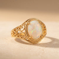Vintage Silver Artistic Floral Ring
