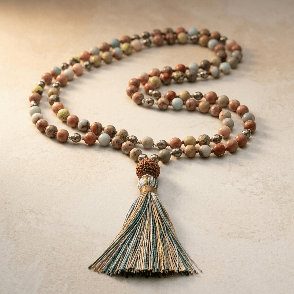 Natural Multicolor Gemstone Tassel Beaded Necklace